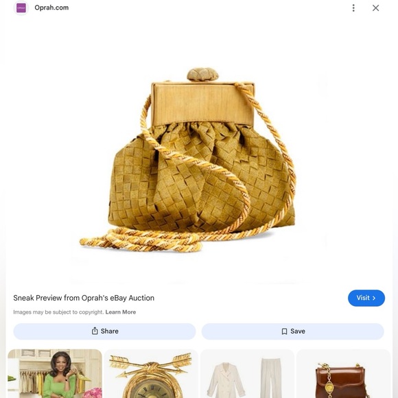 Bottega Veneta Vintage Gold Woven Silk Evening Bag - Picture 3 of 8